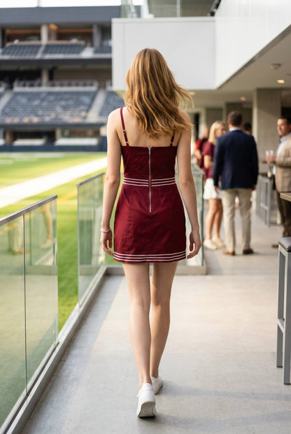 Gameday Mini Dress - Crimson